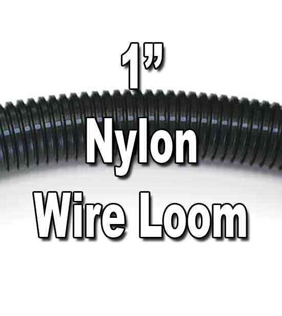 1" Diameter NYLON Split Wire Loom Flex-Guard Convoluted Tubing 1" Diameter NYLON Split Wire Loom Flex-Guard Convoluted Tubing