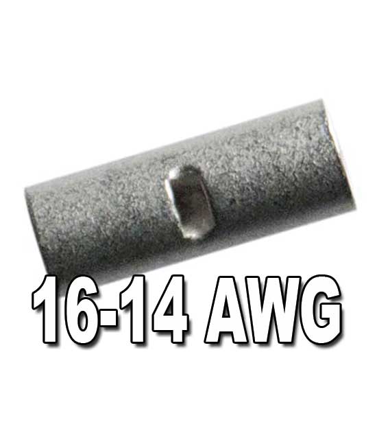 Non-Insulated Seamless Butt Connectors  16-14 AWG
