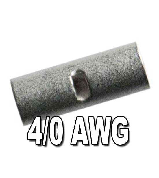 H.D. Seamless Tin-Plated Copper Butt Connectors 4/0 AWG