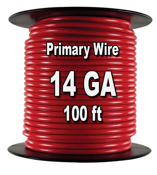 Automotive Primary Wire, 14 AWG, 100 Ft. Spool