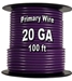 Automotive Primary Wire, 20 AWG, 100ft Spool