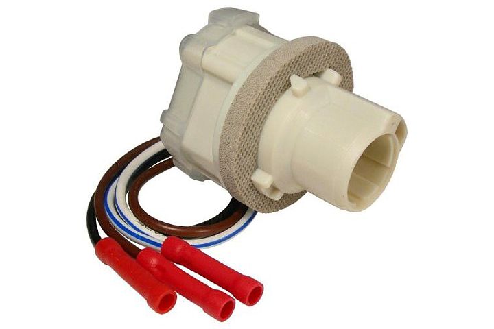 3-Wire Ford Double Contact Rear & Parking Light Socket w/ Butt Terminated Wires.