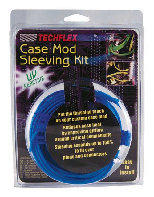 CMKN6 (CMK0.00NB) Neon Blue - Case Mod® Kit - 19 Pcs. • UV Reactive Sleeving