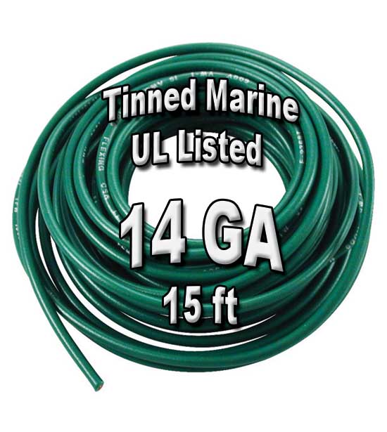 Tinned Marine Wire, 14 GA, 15ft Tinned Marine Wire, 14 GA, 15ft