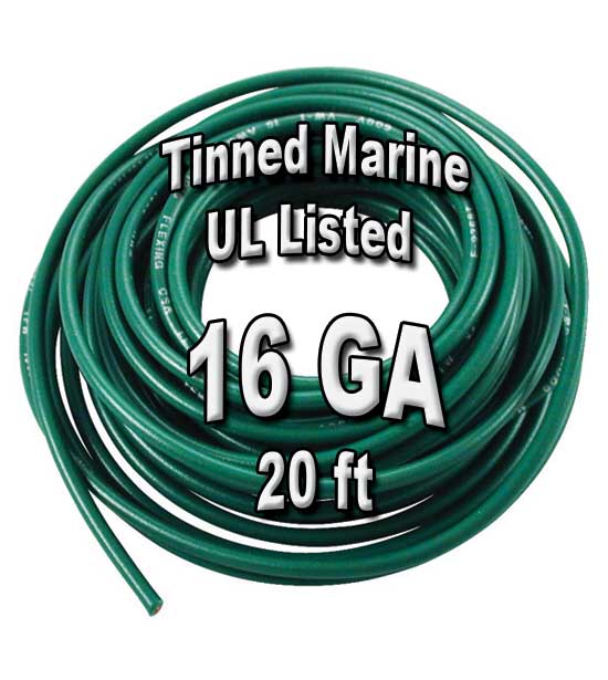 Tinned Marine Wire, 16 GA, 20ft Tinned Marine Wire, 16 GA, 20ft