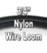 3/4" Diameter NYLON Split Wire Loom Flex-Guard Convoluted Tubing - 