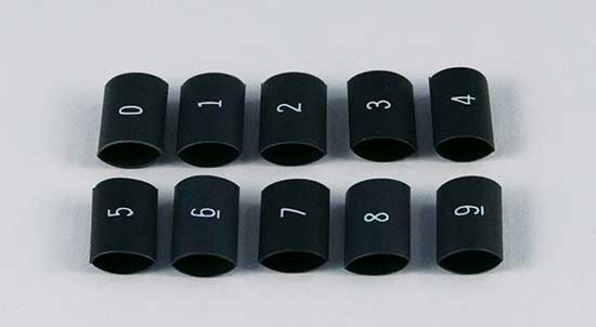 3/8” Heat Shrink Markers - 40 Pcs.