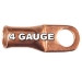 4 AWG Seamless Tubular Copper Lugs with Flared Ends