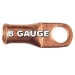 8 AWG Seamless Tubular Copper Lugs with Flared Ends