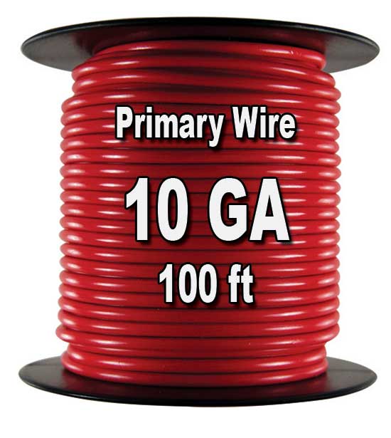Automotive Primary Wire, 10 AWG, 100ft Spool