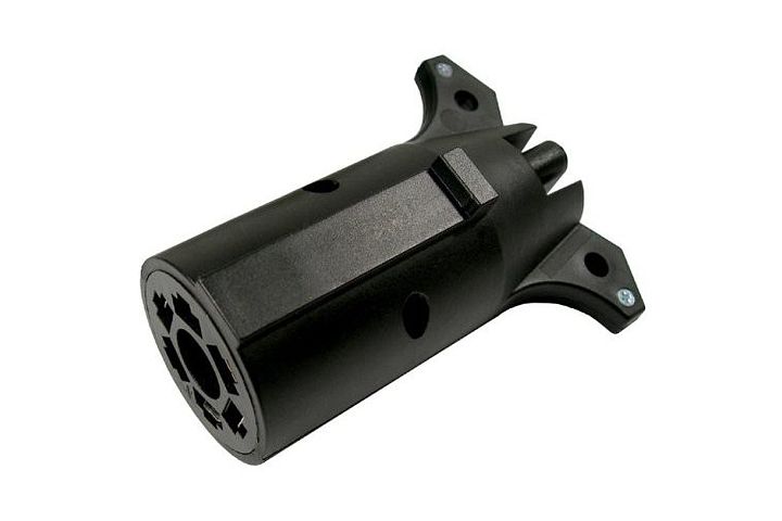 7-Pole RV Blade-Type Male to 4-Way Flat Female RV Plug Adapter.