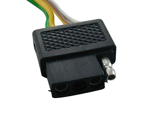 4-Way Flat Molded Female Trailer Connector with Polarized Plugs.