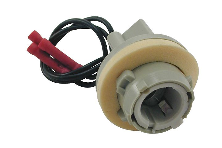 3-Wire Ford & GM Double Contact Tail, Turn & Stop Light Socket w/ Butt Terminated Wires.