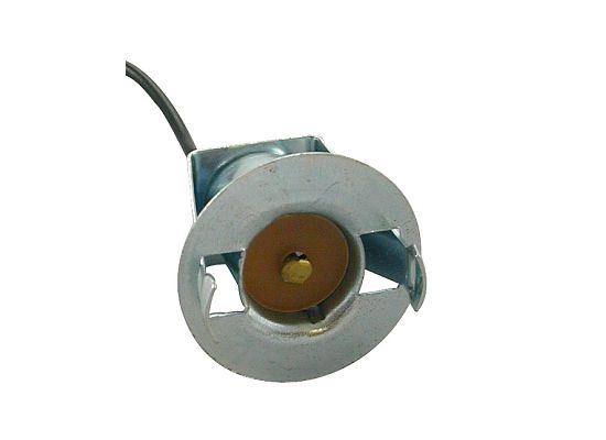 2-Wire Universal Double Contact Park, Stop, Tail & Turn Light Socket w/ Spring Clip Mount.