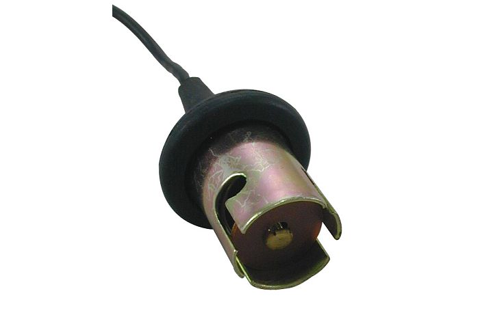 1-Wire Ford All-Weather Single Contact Park, Stop, Tail & Turn Light Socket w/ Weather Resistant Neoprene Covering.