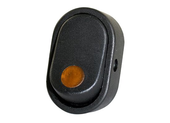 Green Illuminated Oval Rocker Switch - ON/OFF, 35A@12V, 5-Year Warranty ASW20D