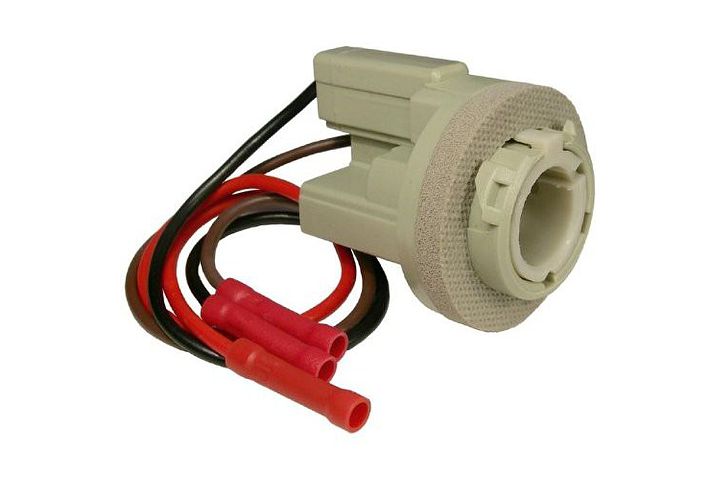 3-Wire Ford Double Contact Stop, Tail & Turn Light Socket w/ Butt Terminated Wires.