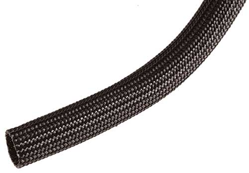 Black Braided Fiberglass Sleeving