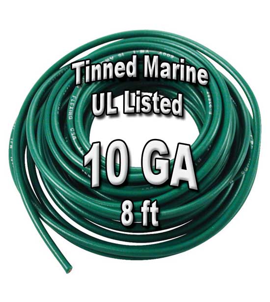 Tinned Marine Wire, 10 GA, 8ft Tinned Marine Wire, 10 GA, 8ft