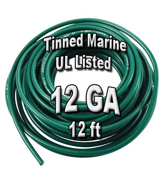 Tinned Marine Wire, 12 GA, 12ft Tinned Marine Wire, 12 GA, 12ft