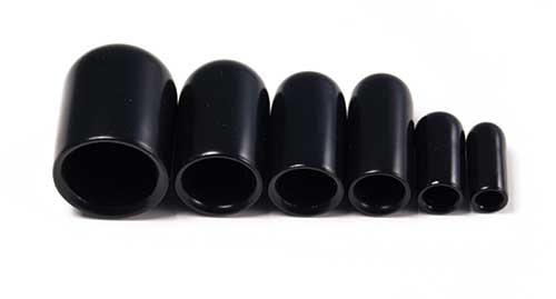 Assorted Black Vinyl Vacuum Caps 30 Pcs.